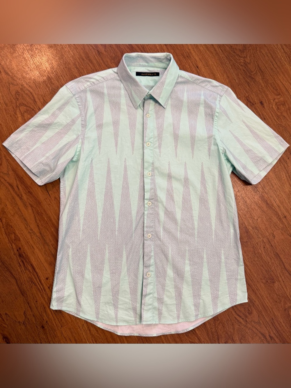 Manaola Hawaiian Aloha Shirt Teal Blue Button Down Men's Size XL Surf Hawaii